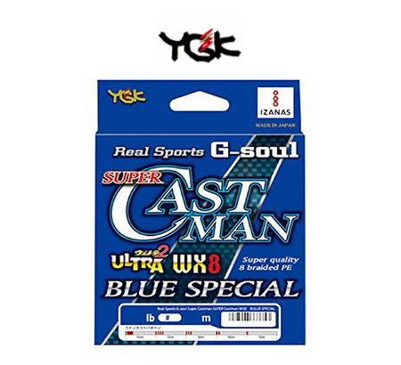 YGK SUPER CASTMAN BLUE 300M(요츠아미 슈퍼 캐스트맨 블루 SP WX8 300M 4호~6호)
