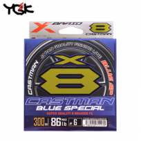 YGK XBRAID CASTMAN BLUE-SP X8(요쯔아미 엑스브레이드 캐스트맨 블루-SP X8 300M 4호~6호)